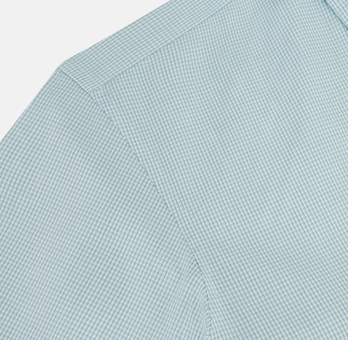 Sage Micro-Tattersall Check Windsor Shirt Image 5