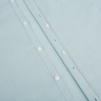 Sage Micro-Tattersall Check Windsor Shirt Image 6