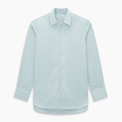 Sage Micro-Tattersall Check Windsor Shirt Image 8