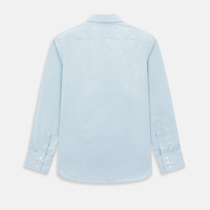 Turquoise Micro-Tattersall Check Windsor Shirt Image 2