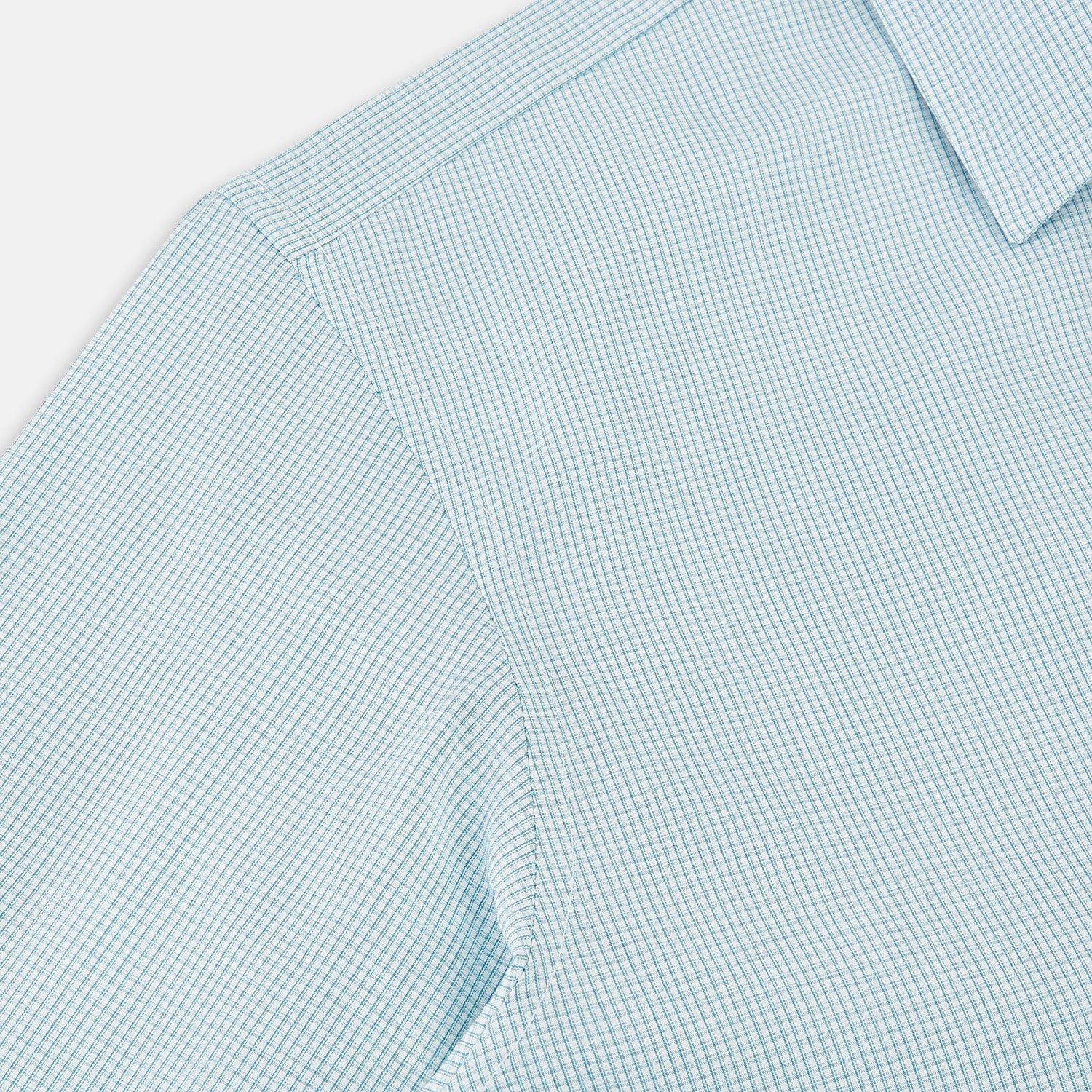 View 6 of product Turquoise Micro-Tattersall Check Windsor Shirt 16.5