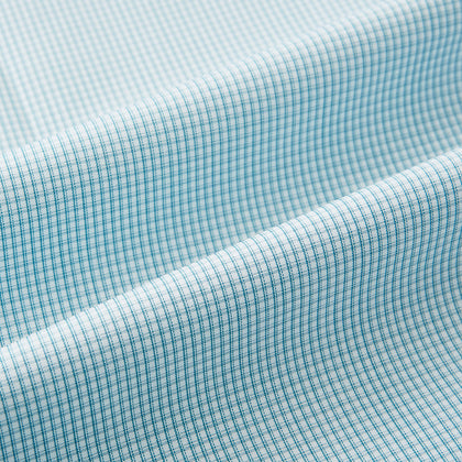 Turquoise Micro-Tattersall Check Windsor Shirt Image 7