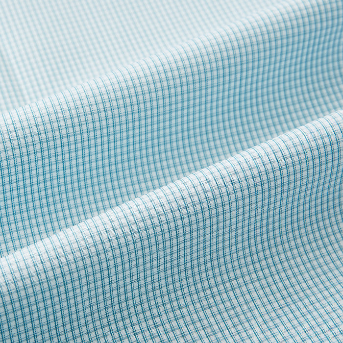 Turquoise Micro-Tattersall Check Windsor Shirt Image 7