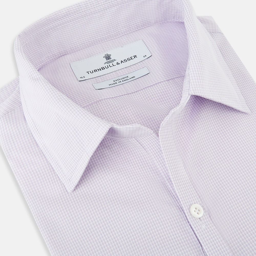 Pale Pink Micro-Tattersall Check Windsor Shirt 19