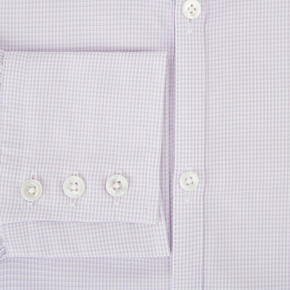 Pale Pink Micro-Tattersall Check Windsor Shirt Image 3