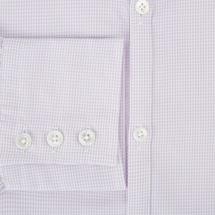 Pale Pink Micro-Tattersall Check Windsor Shirt Image 3