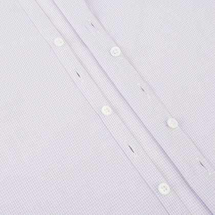 Pale Pink Micro-Tattersall Check Windsor Shirt Image 6