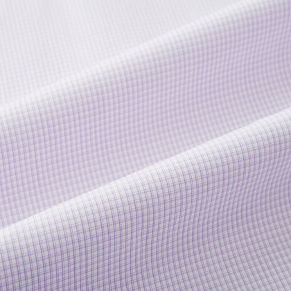 Pale Pink Micro-Tattersall Check Windsor Shirt Image 7