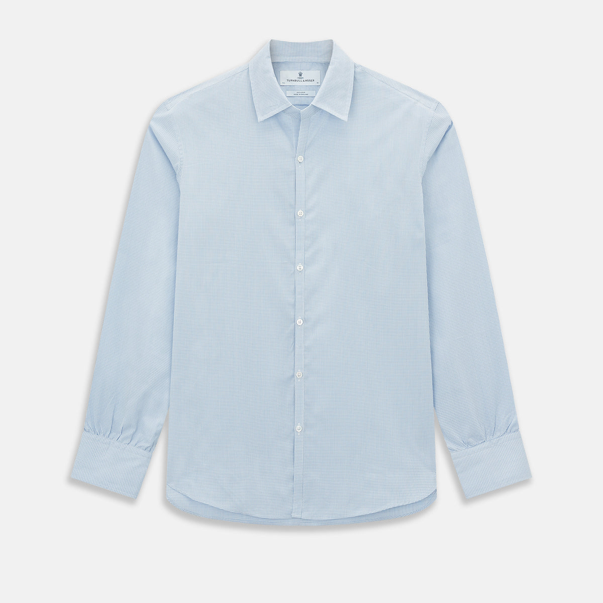 View 1 of product Colony Blue Micro-Tattersall Check Windsor Shirt 19