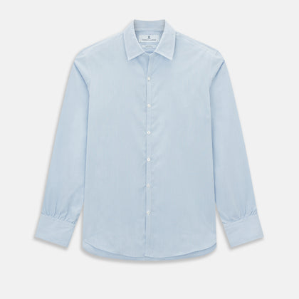 Colony Blue Micro-Tattersall Check Windsor Shirt