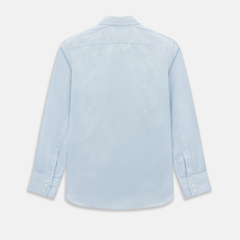 Colony Blue Micro-Tattersall Check Windsor Shirt 19