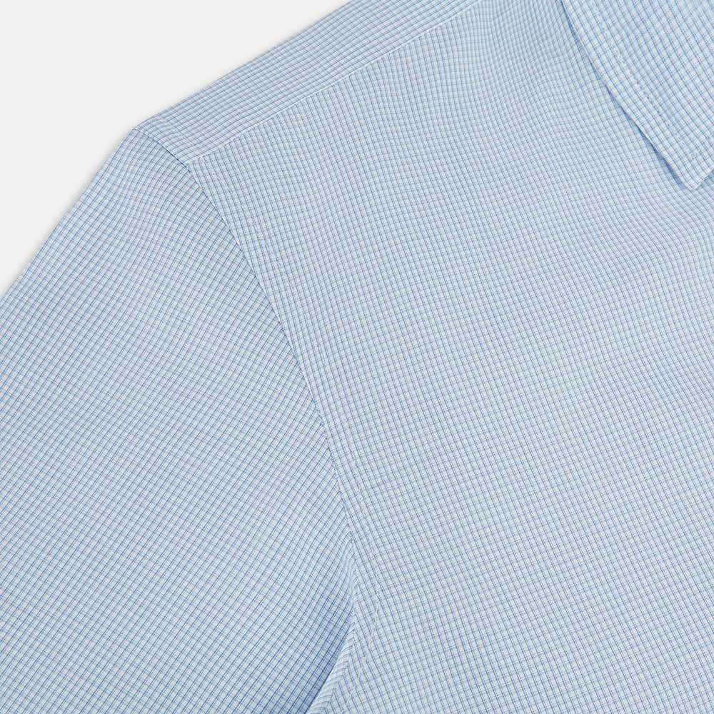 Colony Blue Micro-Tattersall Check Windsor Shirt 19