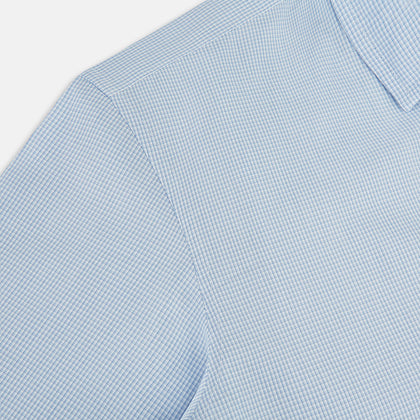 Colony Blue Micro-Tattersall Check Windsor Shirt Image 5
