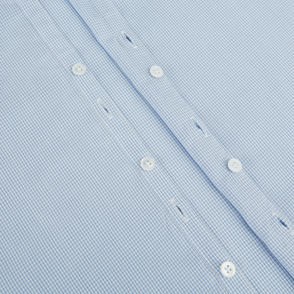 Colony Blue Micro-Tattersall Check Windsor Shirt 19