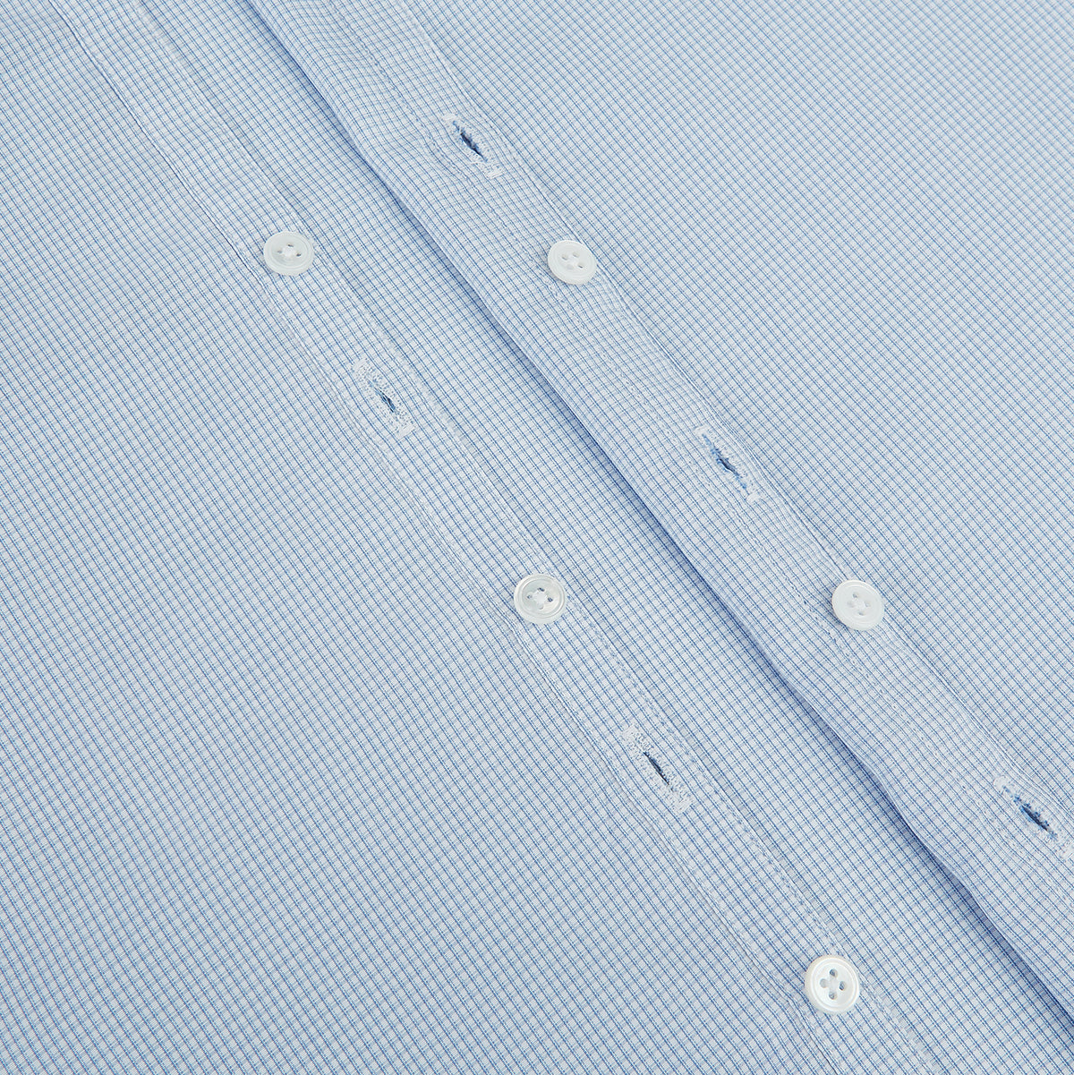 View 7 of product Colony Blue Micro-Tattersall Check Windsor Shirt 19