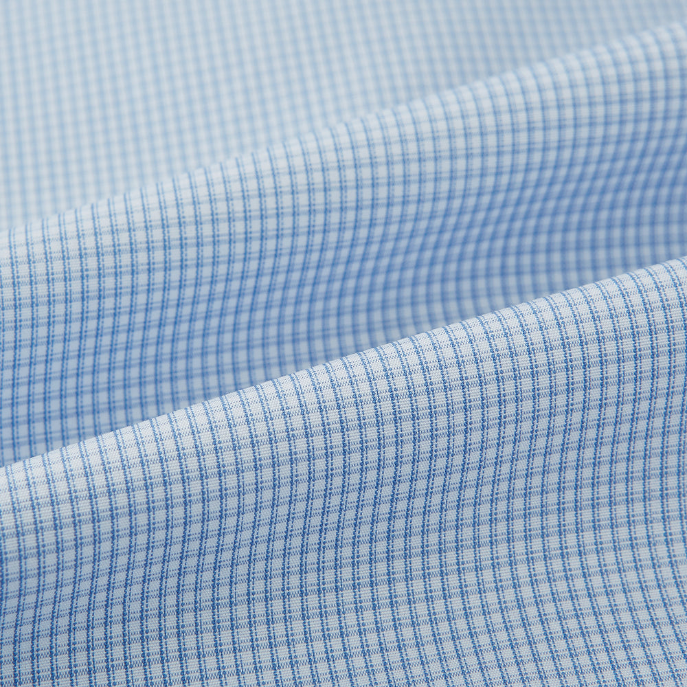 Colony Blue Micro-Tattersall Check Windsor Shirt 19