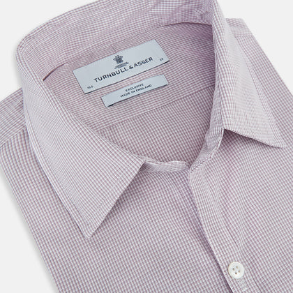Lilac Shadow Check Windsor Shirt Image 1