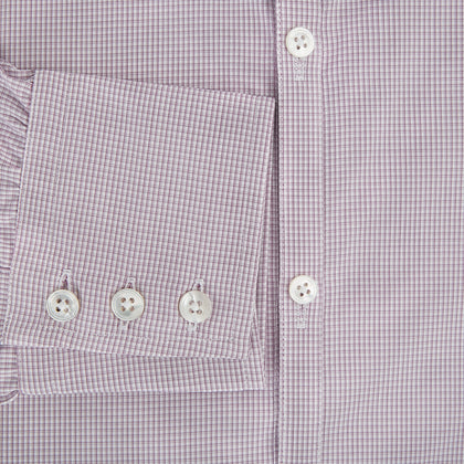 Lilac Shadow Check Windsor Shirt Image 3