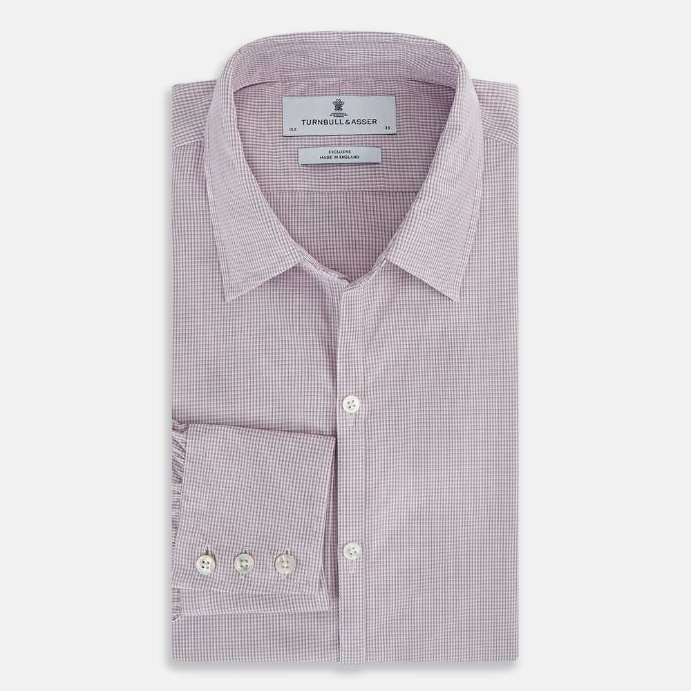 Lilac Shadow Check Wndsor Shirt 18.5