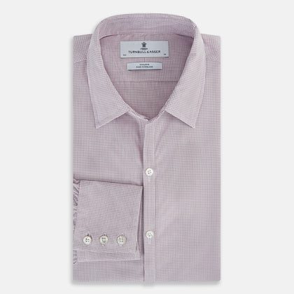 Lilac Shadow Check Windsor Shirt Image 4