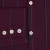 View 13 of product Dark Burgundy Track Stripe Windsor Shirt 19