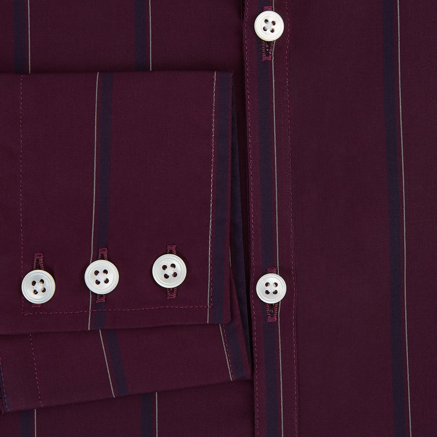 View 13 of product Dark Burgundy Track Stripe Windsor Shirt 19
