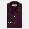 View 6 of product Dark Burgundy Track Stripe Windsor Shirt 19