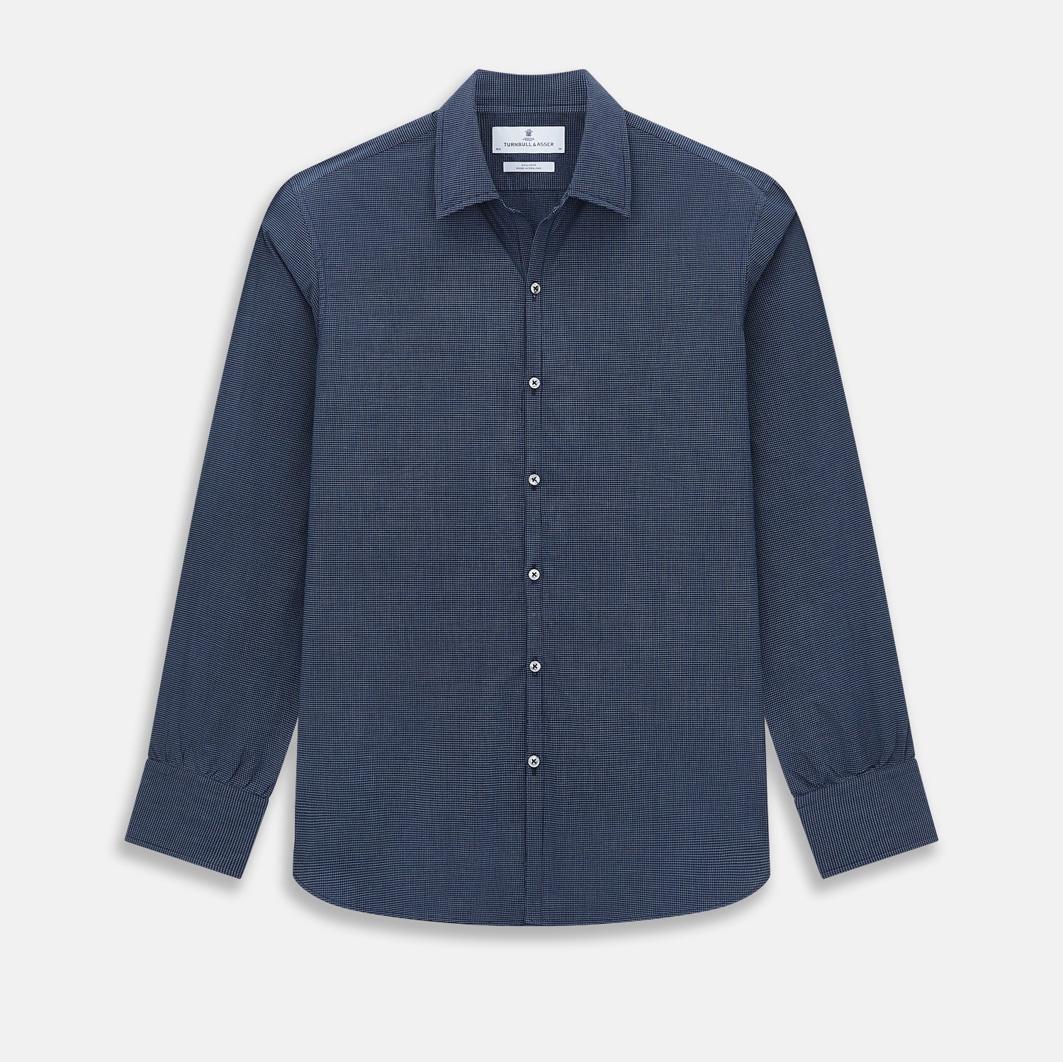View 1 of product Pale Blue and Navy Pin Check Windsor Shirt 19
