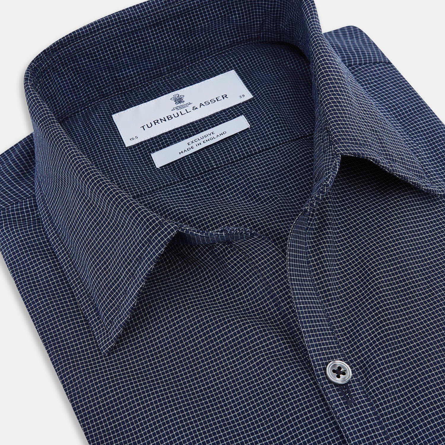 View 2 of product Pale Blue and Navy Pin Check Windsor Shirt 19