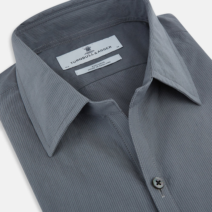 Grey Pinstripe Windsor Shirt Image 1