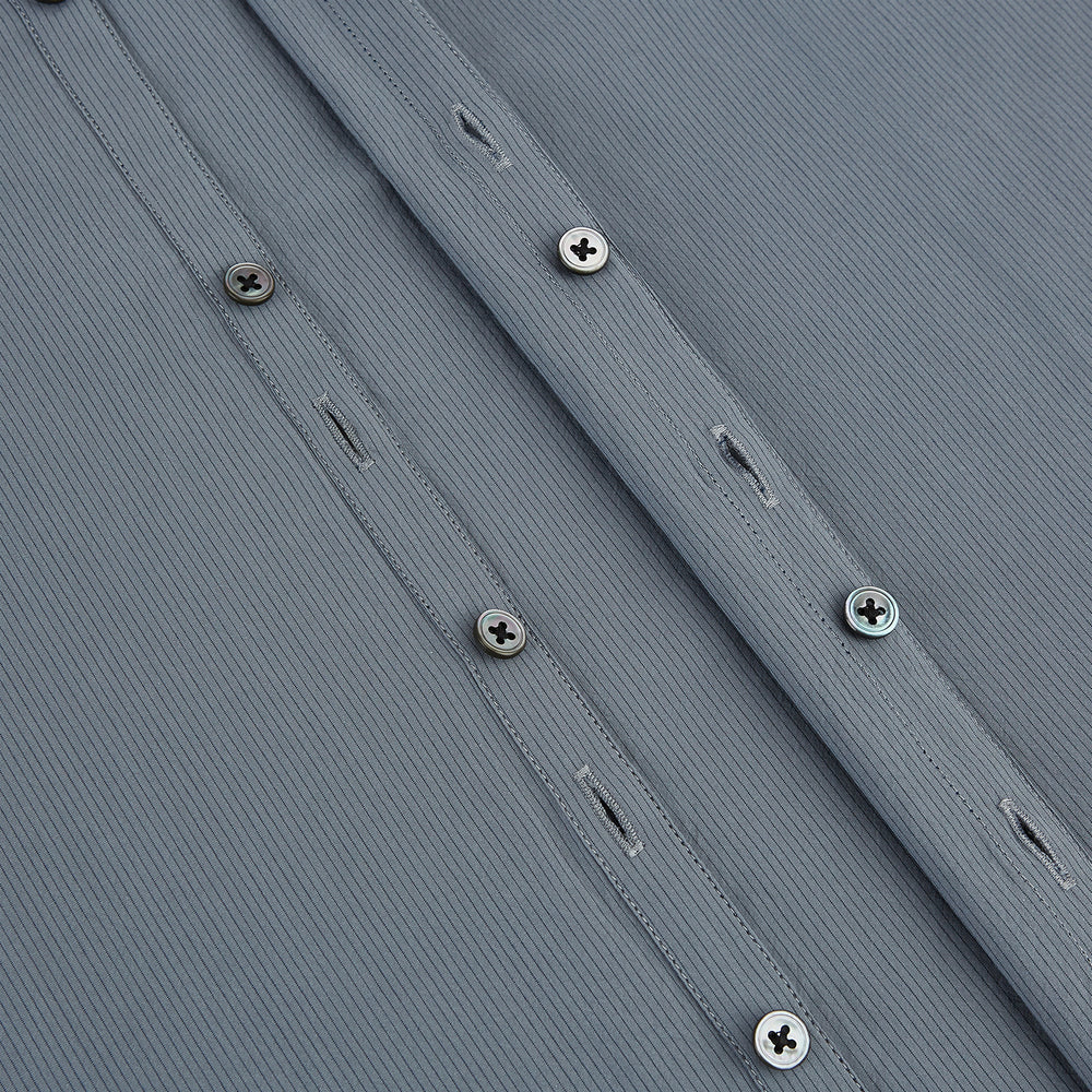 Grey Pinstripe Windsor Shirt 19