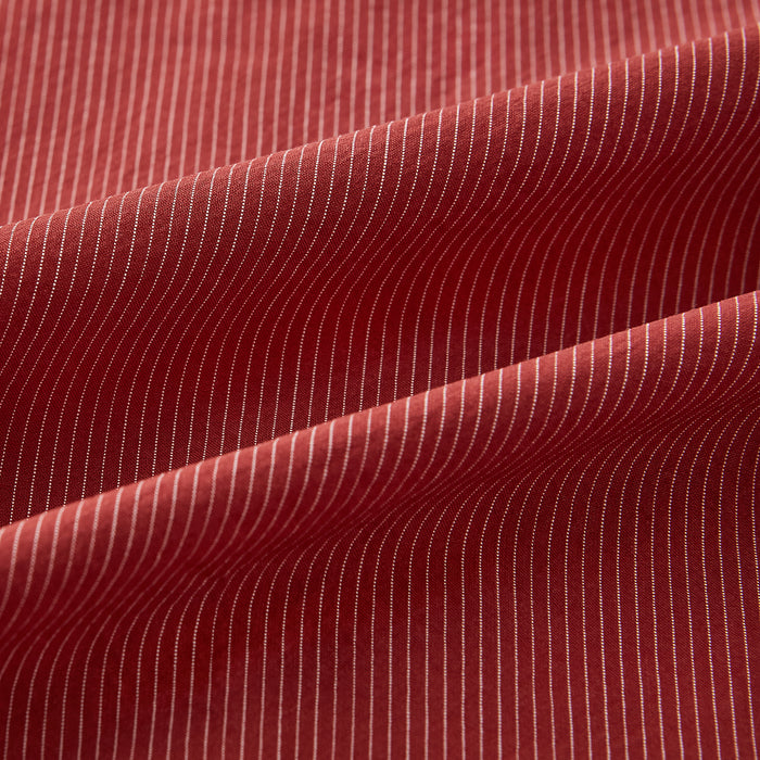 Dark Red Pinstripe Windsor Shirt Image 7