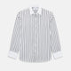 SHIRTS RF WH WINDSOR OPEN CLR WH 3BC NAVY STRIPE 19