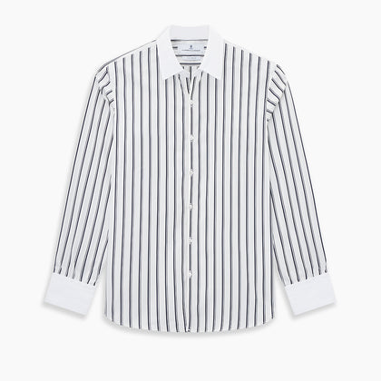 SHIRTS RF WH WINDSOR OPEN CLR WH 3BC NAVY STRIPE Image 8