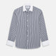 SHIRTS RF WH WINDSOR OPEN CLR WH 3BC NAVY STRIPE 16.5