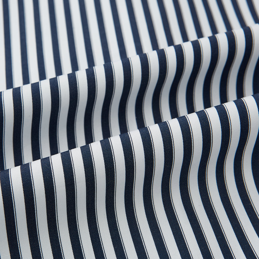 SHIRTS RF WH WINDSOR OPEN CLR WH 3BC NAVY STRIPE 16.5