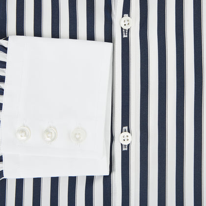SHIRTS RF WH WINDSOR OPEN CLR WH 3BC NAVY STRIPE Image 3