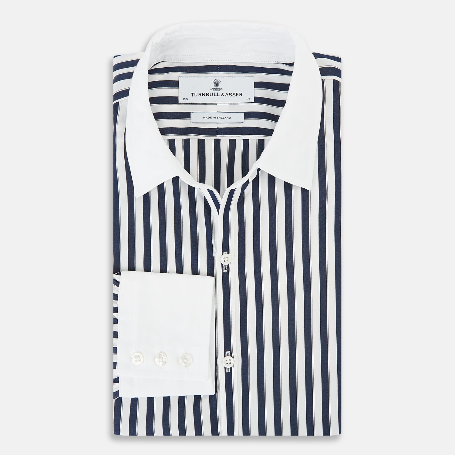 View 5 of product SHIRTS RF WH WINDSOR OPEN CLR WH 3BC NAVY STRIPE 14.5
