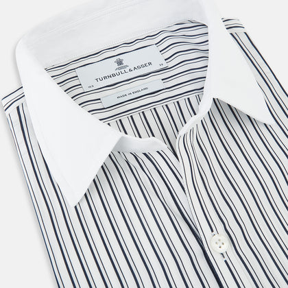 SHIRTS RF WH WINDSOR OPEN CLR WH 3BC NAVY STRIPE Image 1