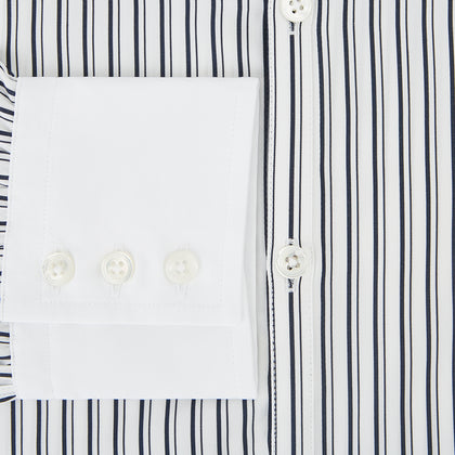 SHIRTS RF WH WINDSOR OPEN CLR WH 3BC NAVY STRIPE Image 3