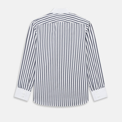 SHIRTS RF WH WINDSOR OPEN CLR WH 3BC NAVY STRIPE Image 2