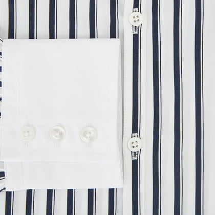 SHIRTS RF WH WINDSOR OPEN CLR WH 3BC NAVY STRIPE Image 3