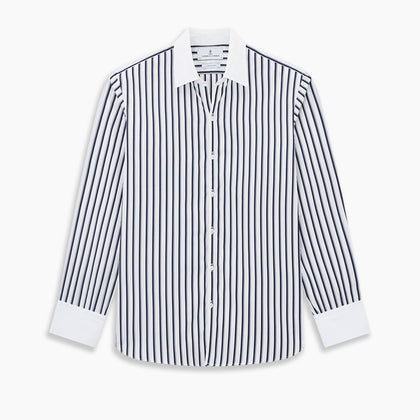 SHIRTS RF WH WINDSOR OPEN CLR WH 3BC NAVY STRIPE Image 8