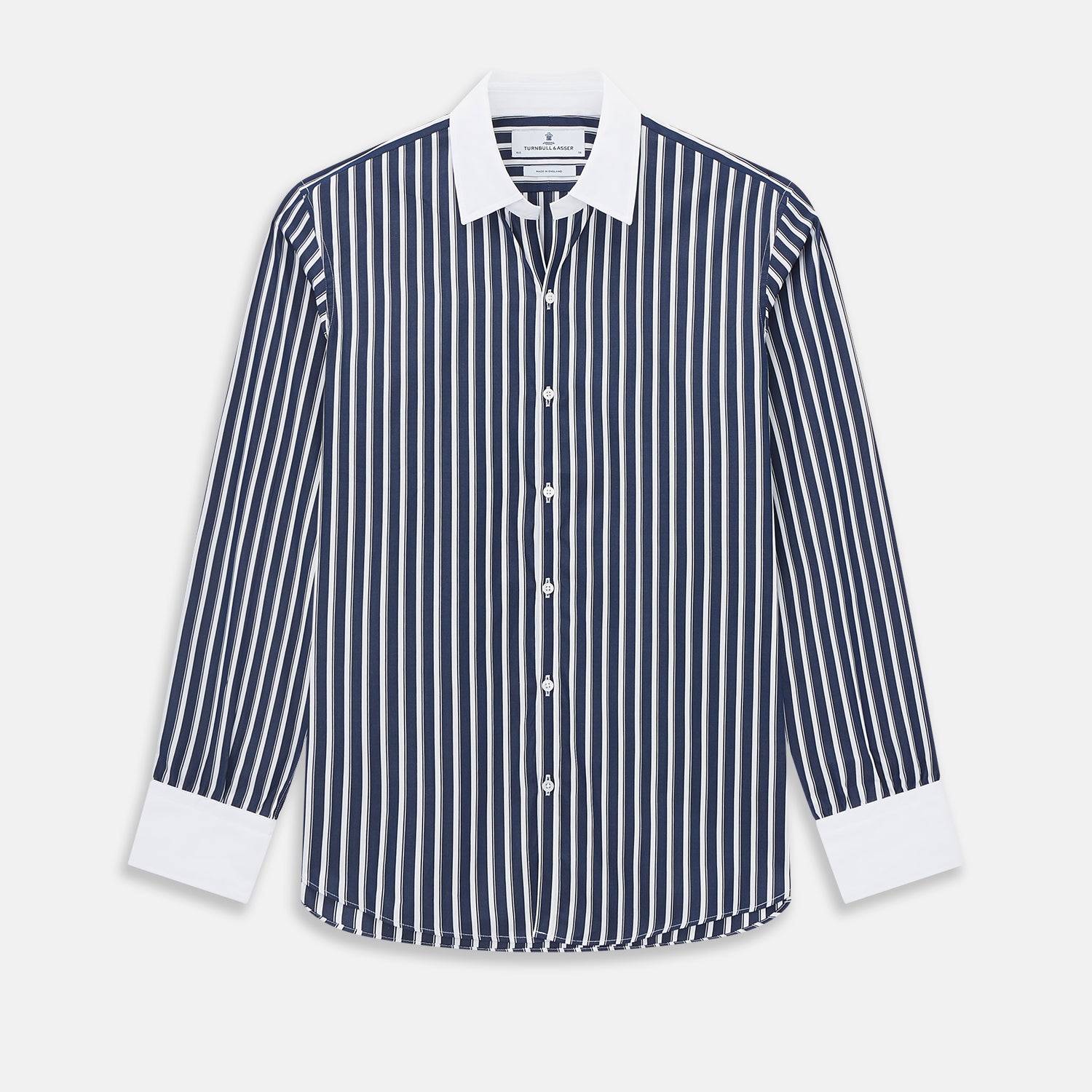 View 1 of product SHIRTS RF WH WINDSOR OPEN CLR WH 3BC WH STR ON NVY 15