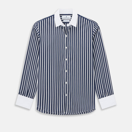 SHIRTS RF WH WINDSOR OPEN CLR WH 3BC WH STR ON NVY