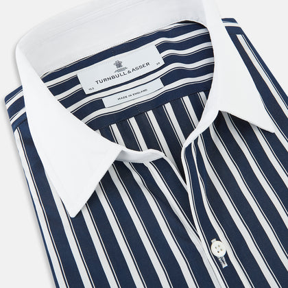 SHIRTS RF WH WINDSOR OPEN CLR WH 3BC WH STR ON NVY Image 1