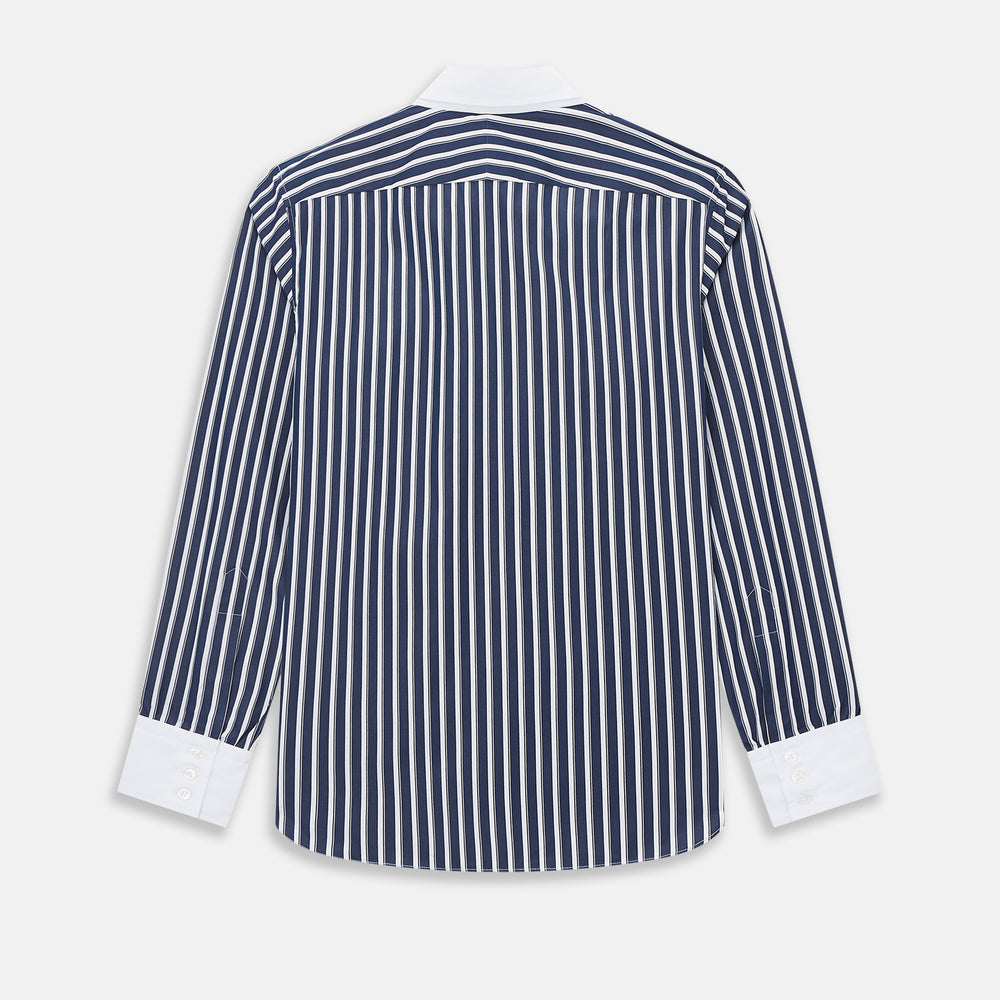 SHIRTS RF WH WINDSOR OPEN CLR WH 3BC WH STR ON NVY 15