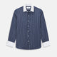SHIRTS RF WH WINDSOR OPEN CLR WH 3BC WH STR ON NVY 14.5
