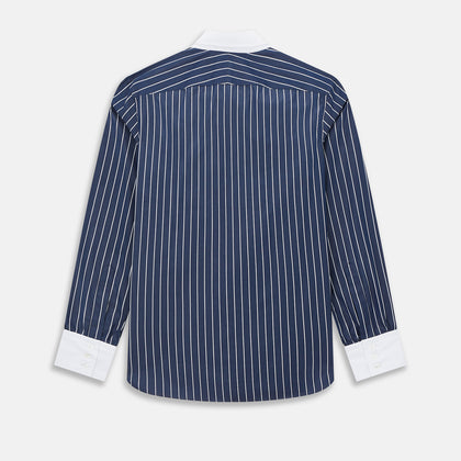 SHIRTS RF WH WINDSOR OPEN CLR WH 3BC WH STR ON NVY Image 2