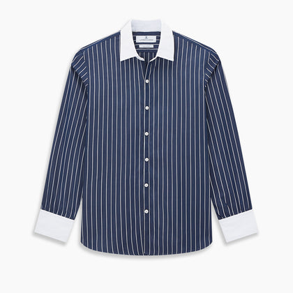 SHIRTS RF WH WINDSOR OPEN CLR WH 3BC WH STR ON NVY Image 8